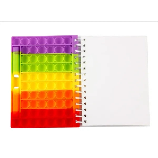 Fidget Toys Stress Relief Silicone Cover Notebook Pen Holder