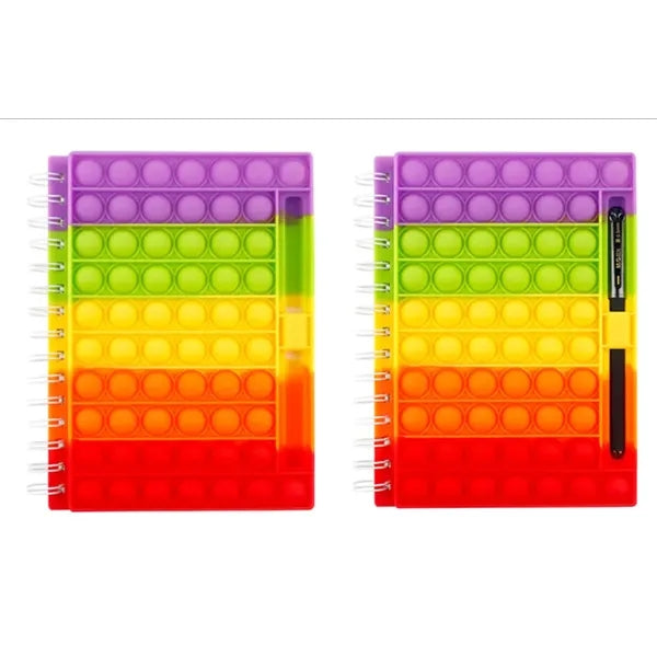 Fidget Toys Stress Relief Silicone Cover Notebook Pen Holder