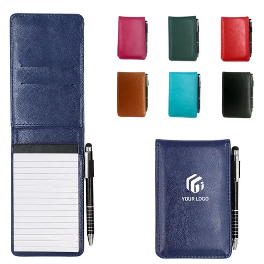 Office school portable pocket notepad holder set with pen