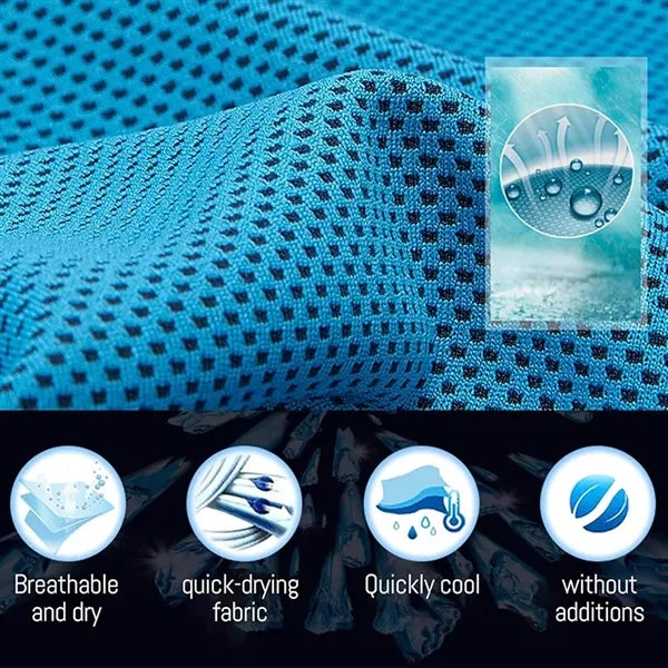 35"x12" Polyester Microfiber Cooling Towel with Storage Box