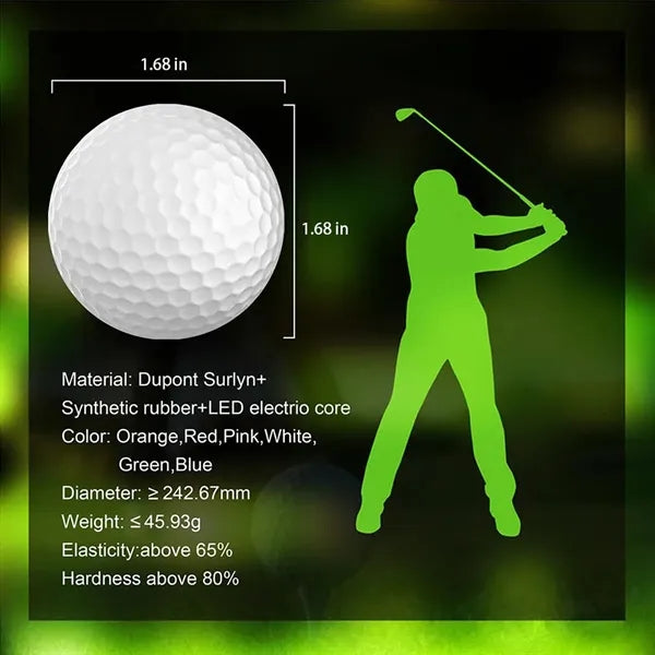 6-Color Bright Luminous Night LED Golf for Long Lasting Glow