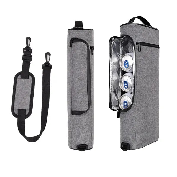 Golf Cooler Bag Holds 6 Pack of Cans or 2 Wine Bottles