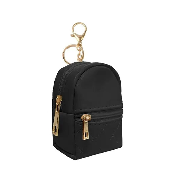 Mini Leather Backpack Keychain