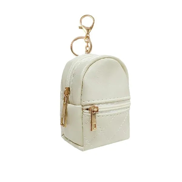 Mini Leather Backpack Keychain