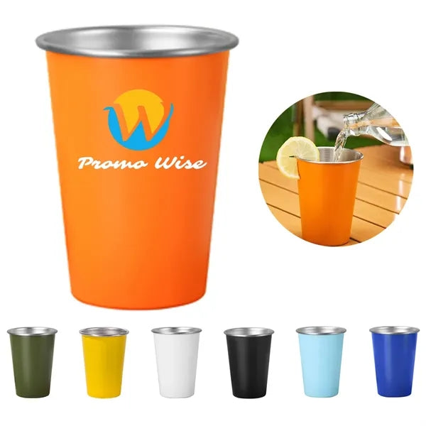 16OZ Unbreakable Stainless Steel Drinking Water Cup