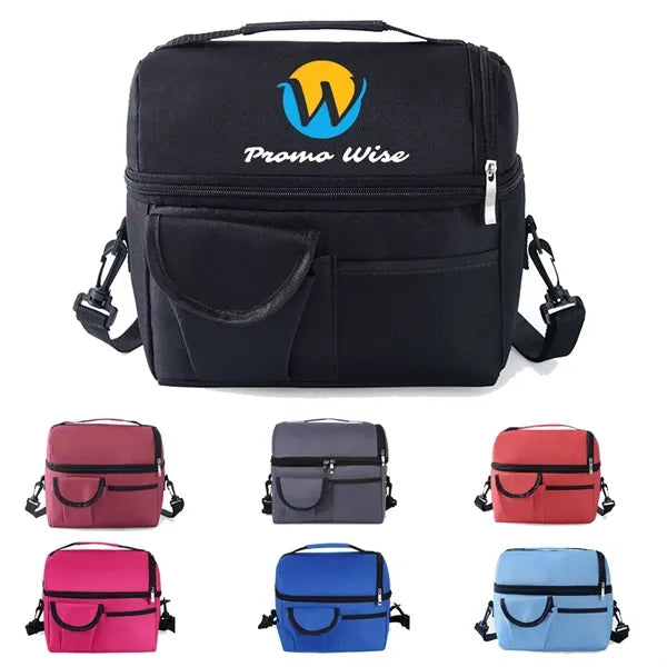 Leakproof Insulated Thermal Cooler Lunch Box with Strap