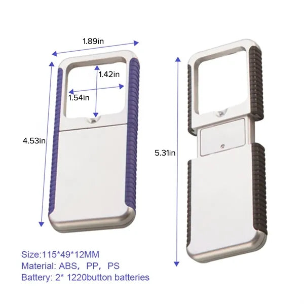 MiniBrite 5X LED Lighted Slide-Out Aspheric Magnifier