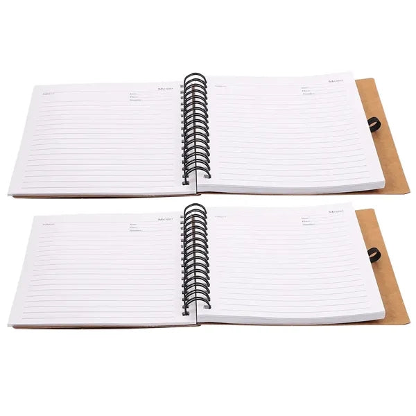 Kraft Paper Coil Notebook with Sticky Notes