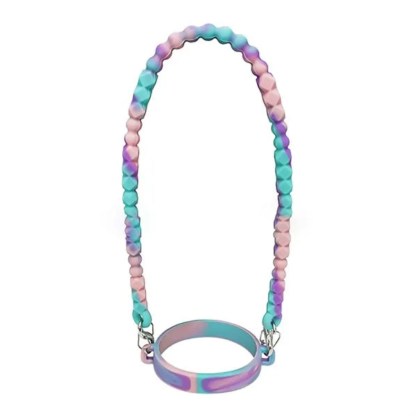 Soft Silicone Water Bottle Handle/Carrier with Strap