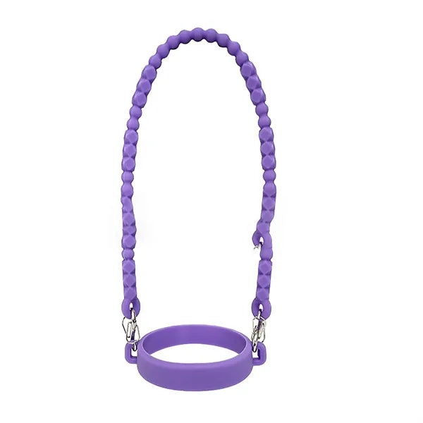 Soft Silicone Water Bottle Handle/Carrier with Strap