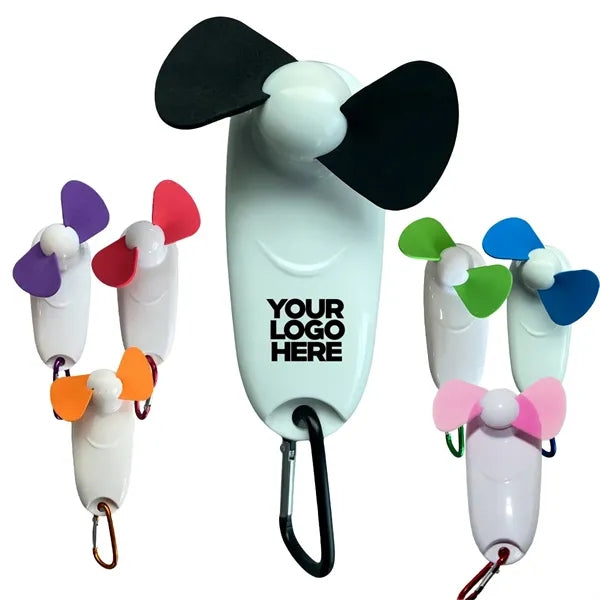 Portable Flashlight Fan With Carabiner