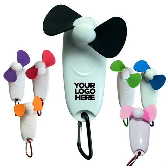 Portable Flashlight Fan With Carabiner