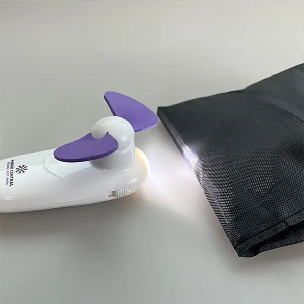 Portable Flashlight Fan With Carabiner