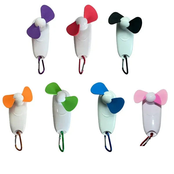 Portable Flashlight Fan With Carabiner