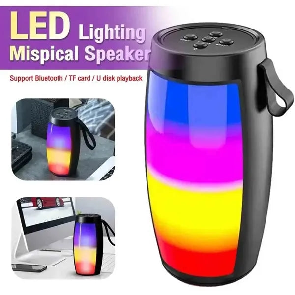 Portable Bluetooth Speaker with LED Light