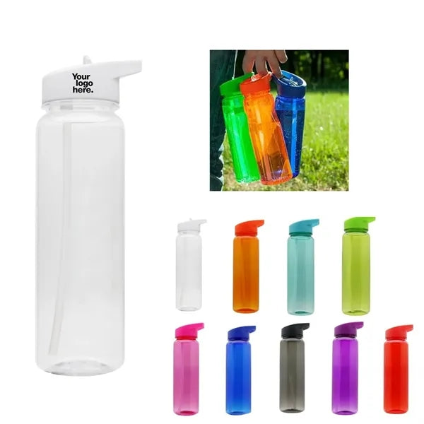 Transparent 24oz Sports Water Bottle