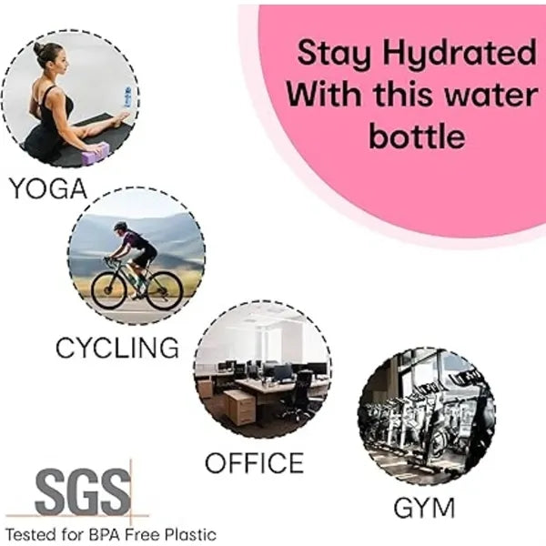 Transparent 24oz Sports Water Bottle