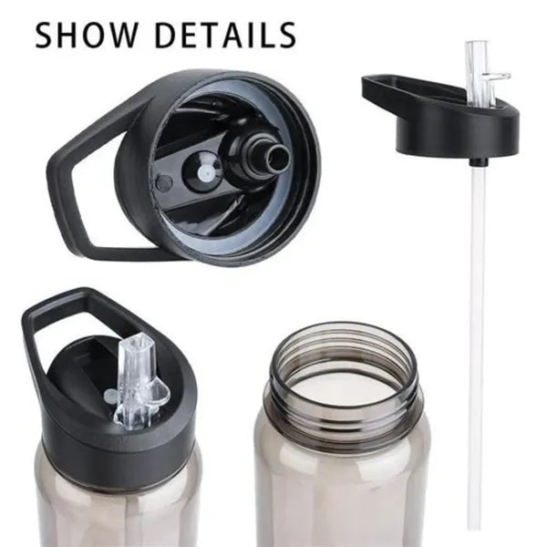 Transparent 24oz Sports Water Bottle