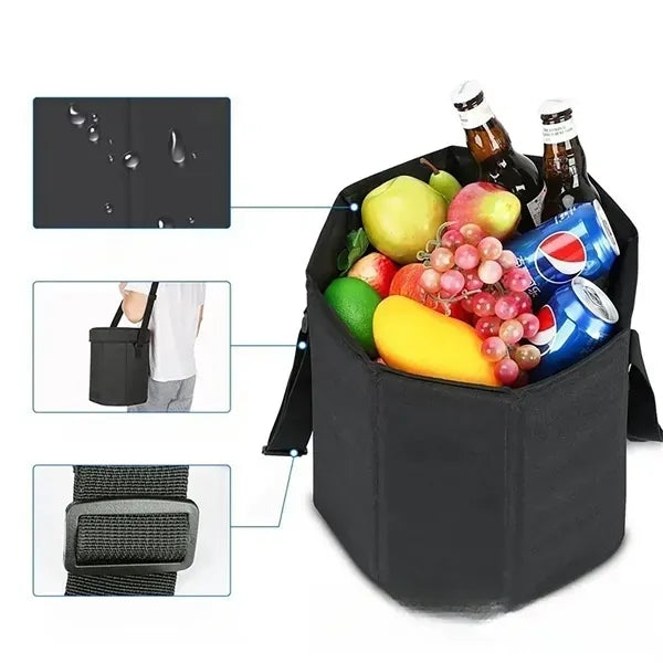Drum-Type Large-Capacity Foldable Outdoor Picnic Lunch Box
