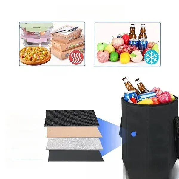 Drum-Type Large-Capacity Foldable Outdoor Picnic Lunch Box