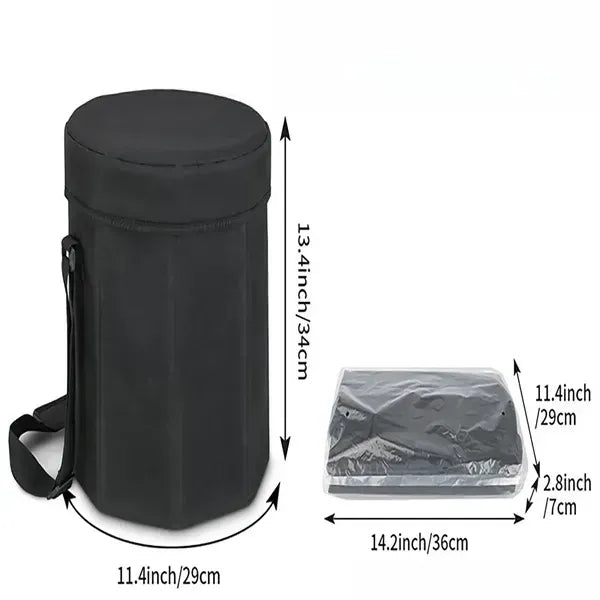 Drum-Type Large-Capacity Foldable Outdoor Picnic Lunch Box