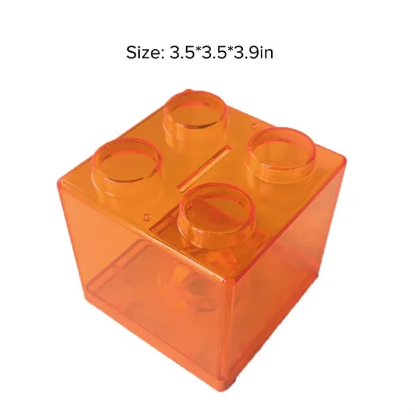 Piggy Bank Transparent Blocks Children Acrylic Money Box