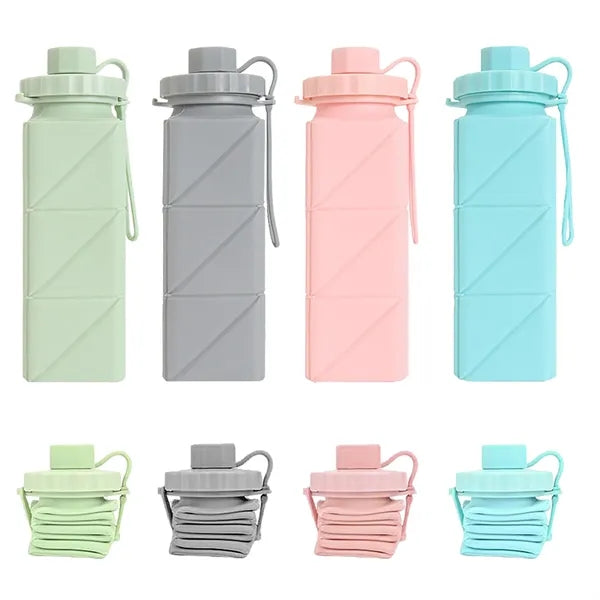 20OZ Silicone Foldable Collapsible Water Bottles