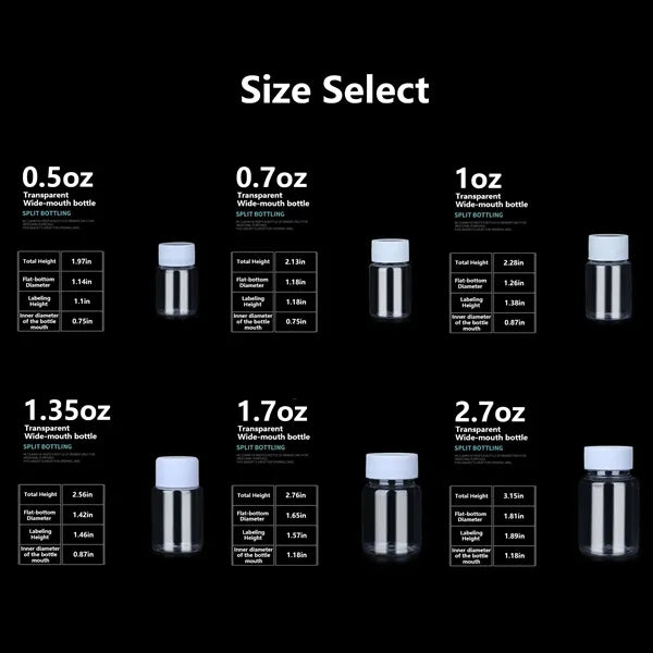 1oz Clear Refillable Bottle Free Shipping
