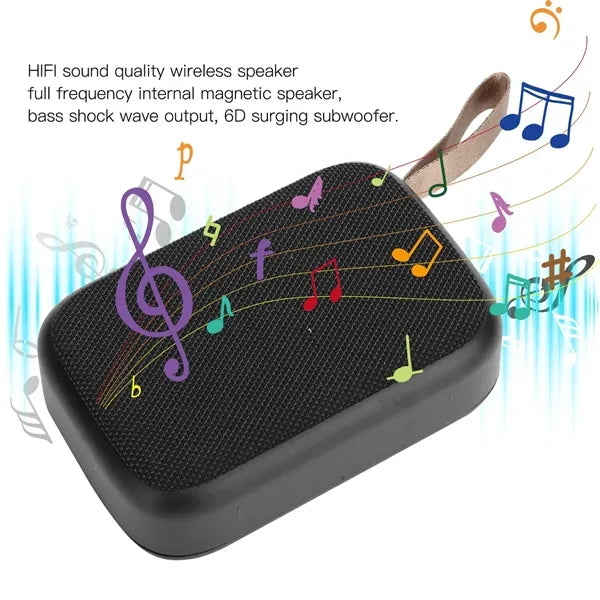Durable Practical Portable Fabric Cube Bluetooth Speaker