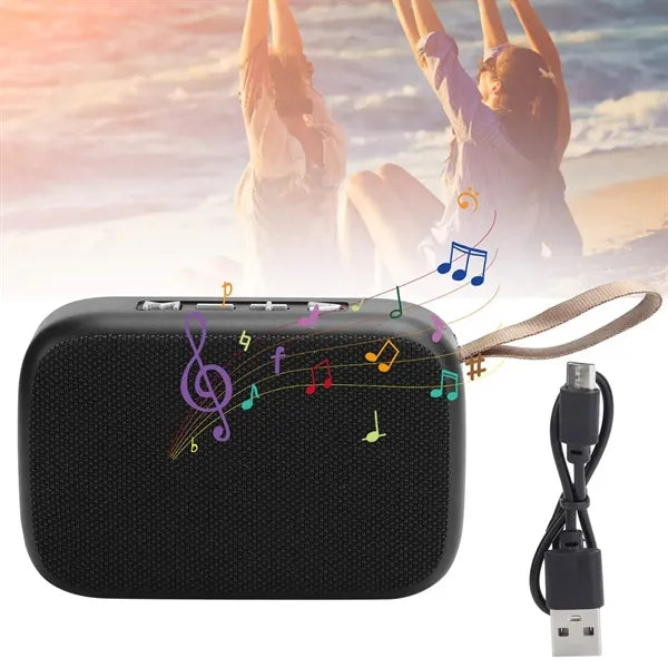 Durable Practical Portable Fabric Cube Bluetooth Speaker