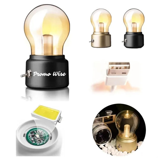 Retro Long-Life Rechargeable Bulb Night Light