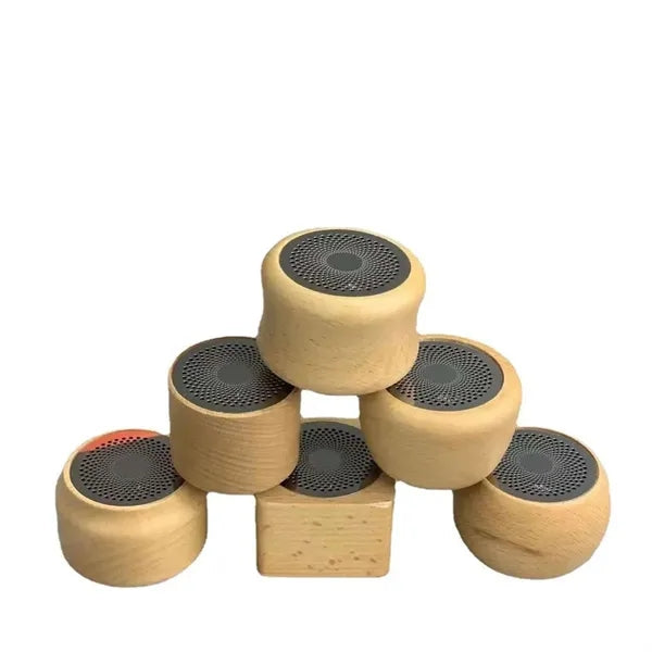 Vintage Portable Wooden Bluetooth Speaker with Bass Boost