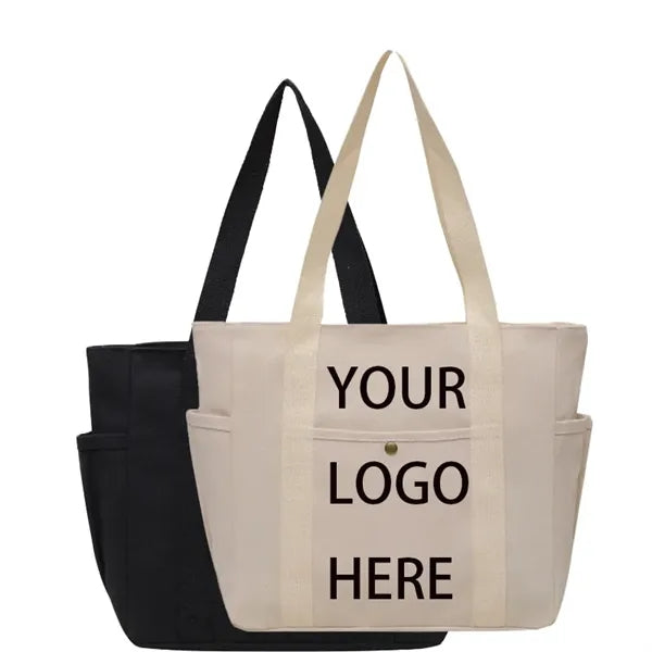 Canvas Tote School Bag Embroidery Gift
