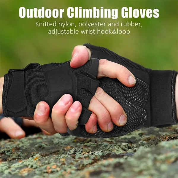 Tactical Fingerless Outdoor Anti Slip Gloves