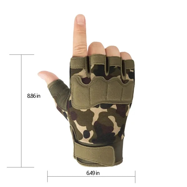 Tactical Fingerless Outdoor Anti Slip Gloves