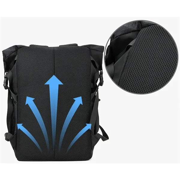 Roll Top Large Capacity Backpack For College, Outdoor