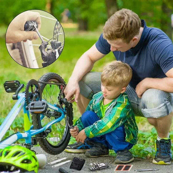 Portable Mountain Bike Repair Kit with Tire Patch Tools