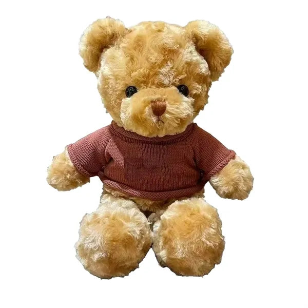 12-Inch Plush Teddy Bear in Knit Sweater