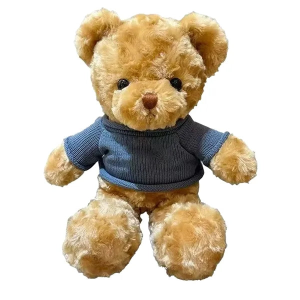 12-Inch Plush Teddy Bear in Knit Sweater