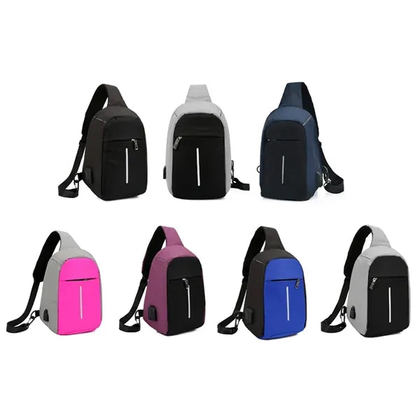 Anti-Theft Sling Bag with USB Charging Port