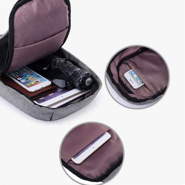 Anti-Theft Sling Bag with USB Charging Port
