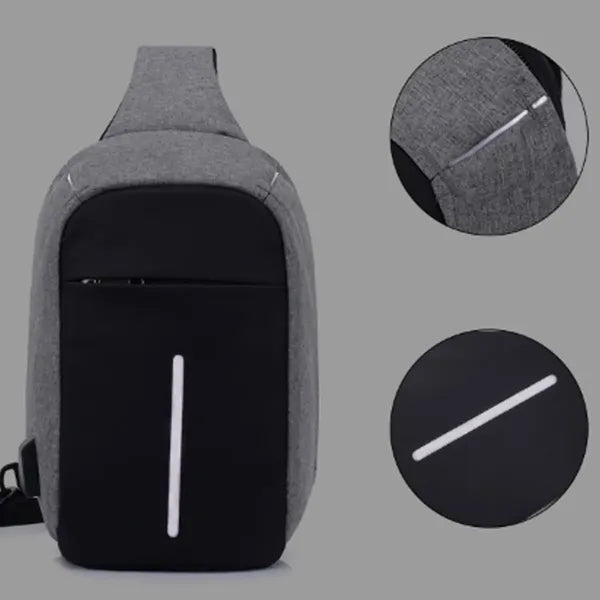 Anti-Theft Sling Bag with USB Charging Port