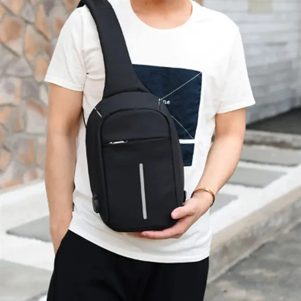 Anti-Theft Sling Bag with USB Charging Port