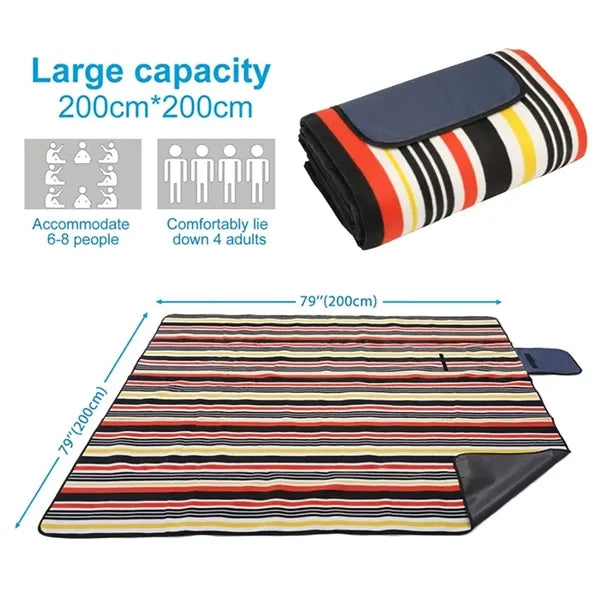 Foldable Waterproof Fleece Picnic Large Blanket