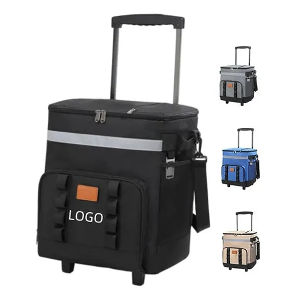 Rolling Cart Cooler Bag Insulated 35 L Capacity
