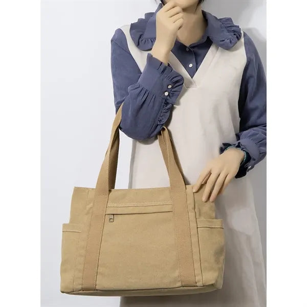 Durable Lightweight Multi-Pocket Spacious Canvas Tote Bag