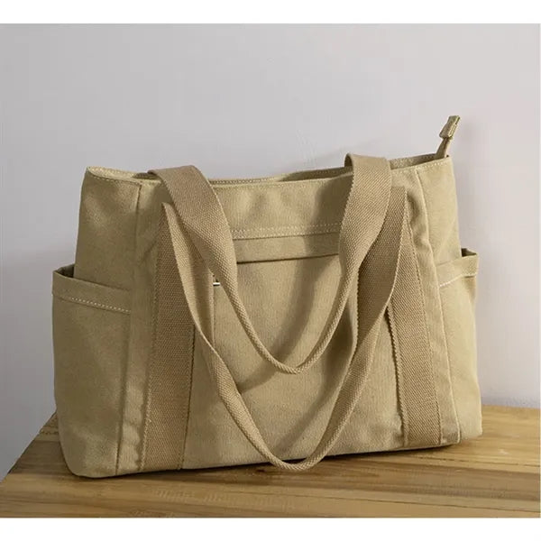 Durable Lightweight Multi-Pocket Spacious Canvas Tote Bag