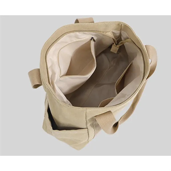 Durable Lightweight Multi-Pocket Spacious Canvas Tote Bag