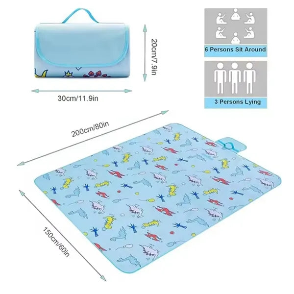 Foldable Outdoor Picnic Blanket - Water-Resistant