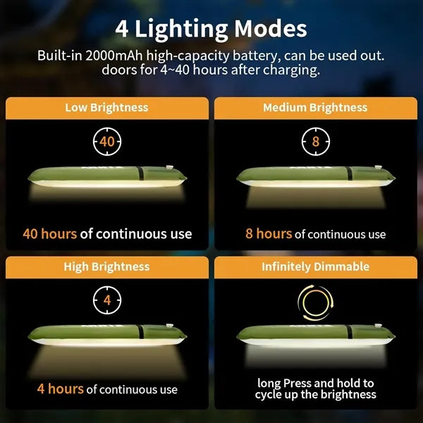 LED Tube Handheld Portable Foldable-Inflatable Camping Light